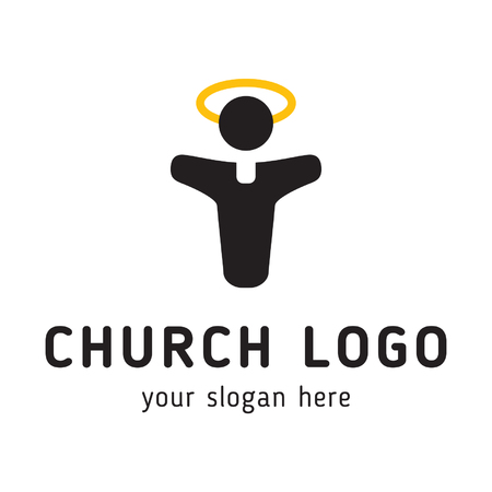 Church logo minimal conceptのイラスト素材