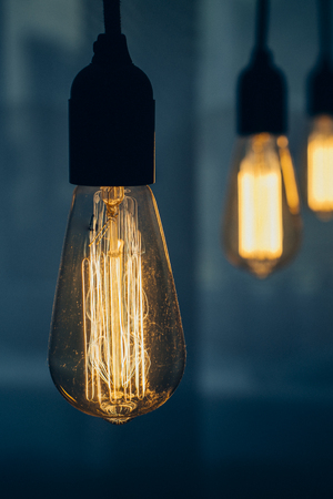 vintage lightning Bulb