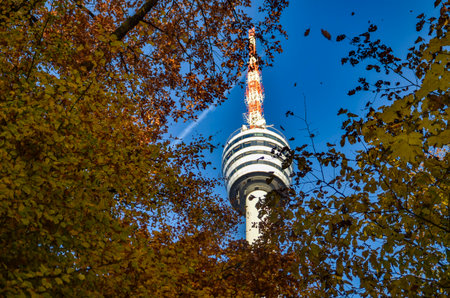 Fernsehturm Stuttgart Big television towerのeditorial素材