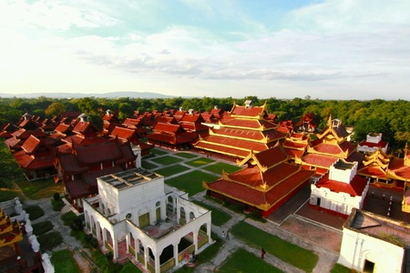 Mandalay palace in myanmarの素材