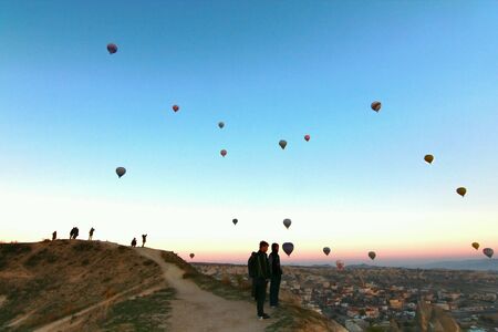 Hot air balloon in capppadocia  turkeyの素材