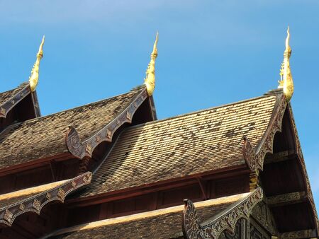 wat phasing temple at chiang mai Thailandの写真素材