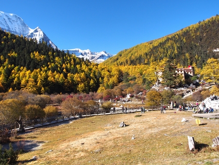 The Autumn at Yading Nature Reserve in Daocheng County ,Chinaの写真素材