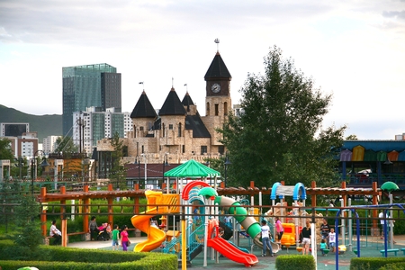 Ulaanbaatar  Mongolia  july 3 ,2016 : National Amusement Park  in  Ulaanbaatar , Mongoliaのeditorial素材