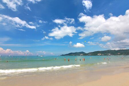 Phuket Thailand , November22 ,2014   Many tourists at  Patong beach that is the most famous placeのeditorial素材