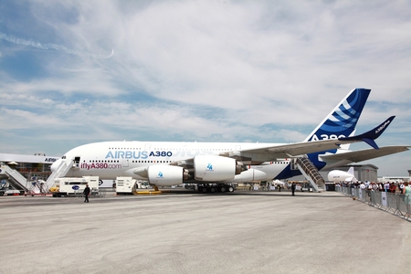 Paris , France  June 20, 2017   Paris Air Show 2017 , Paris-Le Bourget is the largest aerospace industry event in the worldのeditorial素材