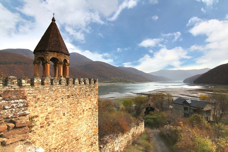 Ananuri  castle complex  near tbilisi  in Georgiaのeditorial素材