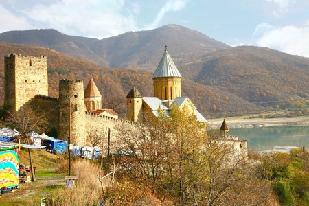 Ananuri  castle complex  near tbilisi  in Georgiaのeditorial素材