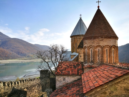 Ananuri  castle complex  near tbilisi  in Georgia