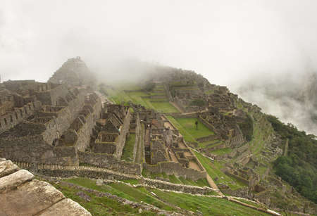 Machu Picchu  is  the lost city of the Incas located in the Cusco Region of southern Peruのeditorial素材