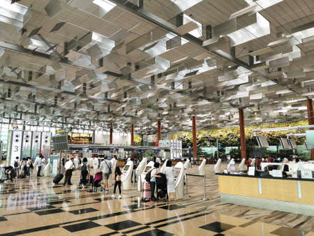 ngapore  - December  3 ,2019     Jewel Changi Airport is a nature-themed entertainment of Changi Airport ,Singaporeのeditorial素材