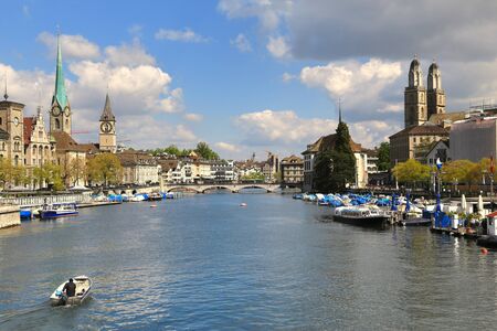 The Limmat is a river  commences at the outfall of Lake Zurich Switzerland. の写真素材
