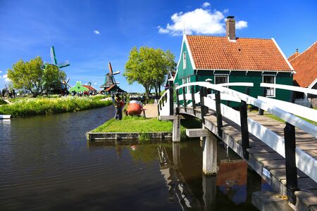 Zaanse Schans is one of the popular tourist attractions of the Netherlands