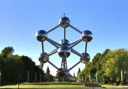 Brussels , Belgium  May 13 ,2019   The Atomium is a landmark building in Brussels ,Belgiumのeditorial素材