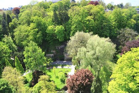 The view of center  in Luxembourg  city, Luxembourgの写真素材