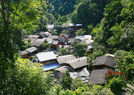 Mae Kampong Village is located in Mae On  at Chiangmai , thailandの写真素材