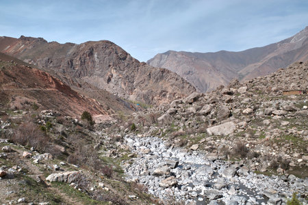 The Fann Mountains  in western region of Tajikistanの写真素材