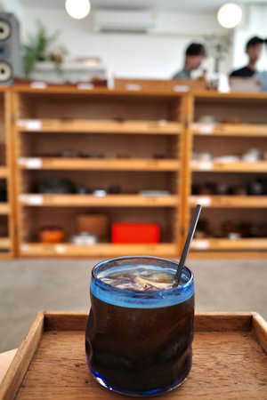 Iced Coffee  at cofee shopの写真素材