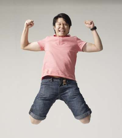 The man jump for joy and fun 6の写真素材
