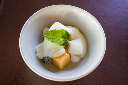 yogurt fruit saladの写真素材