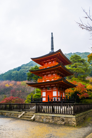 Red pavilion, Kiyomizu templeのeditorial素材