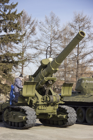 The Victory Park. Samples of military equipment of the great Patriotic war.のeditorial素材