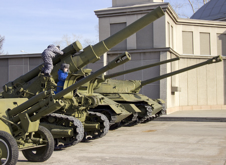 The Victory Park. Samples of military equipment of the great Patriotic war.のeditorial素材