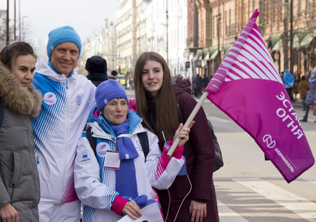 Torch relay of the winter Universiade 2019.のeditorial素材