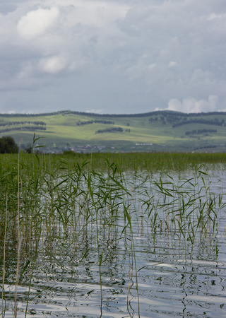 Large lake in Siberia.の写真素材