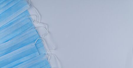 antiviral medical mask for protection against flu, diseases coronavirus. Surgical protective mask....