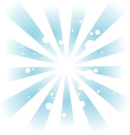 Abstract background from blue beams and white circles.のイラスト素材