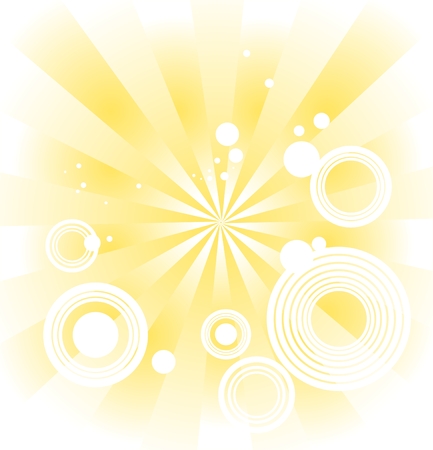 The gold stylized background with circles and missing beams.のイラスト素材