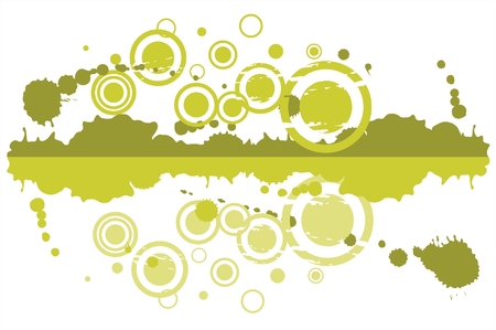 Green grunge abstract pattern  isolated on a white background.のイラスト素材