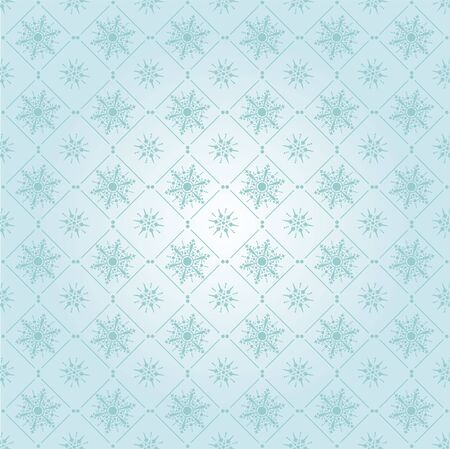 Blue winter pattern with snowflakes on a blue background.のイラスト素材