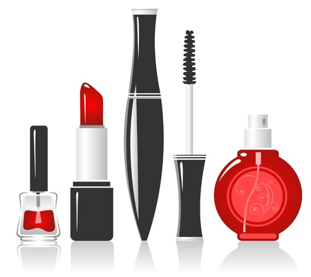 Cosmetics  isolated on a white background のイラスト素材