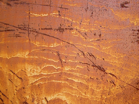Rusty texture on a metal background 
