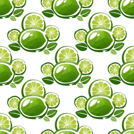 Lime on a white backgroundのイラスト素材
