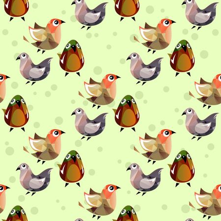 Birds on a light backgroundのイラスト素材