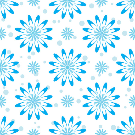 Seamless pattern with blue flowers on a white background.のイラスト素材