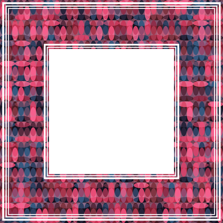 Abstract border with blue and pink mosaic.のイラスト素材