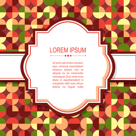 Abstract border with brown and green triangles.のイラスト素材