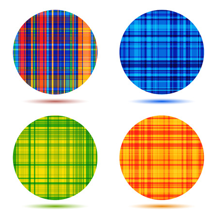 Abstract four checkered frames set isolated on a white background.のイラスト素材
