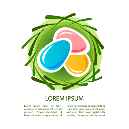 Easter eggs isolated on white background. Holiday set. Design elements for greeting cards or flyers.のイラスト素材