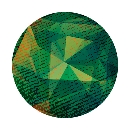 Grunge abstract polygonal frame isolated on white background. Design element for flyers or banners.のイラスト素材