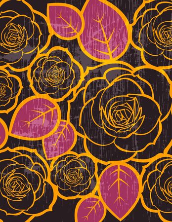 Seamless floral pattern vectorのイラスト素材