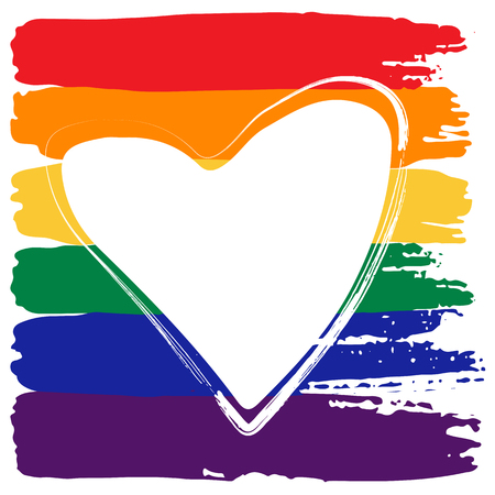 Grunge Heart Frame On Rainbow Background Pride Symbol Lgbt Community Design Element For Valentines Cards Or Etc Royalty Free Vector Graphics - Pride Photo Frame Grunge Heart Frame On Rainbow Background Pride Symbol Lgbt Community Design Element For Valentines Cards Or Etc Royalty Free Vector Graphics - Pride Photo Frame