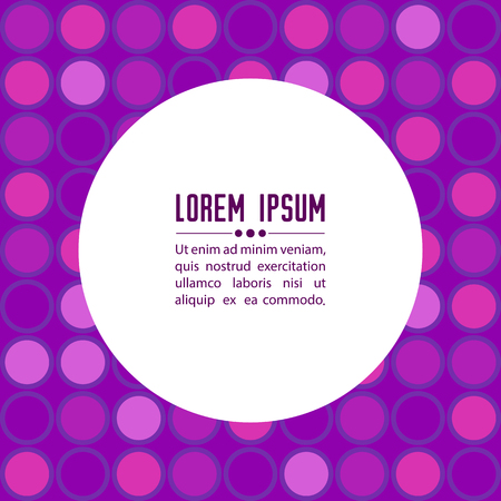 Abstract pattern with circle text frame. Design element for covers or greeting cards.のイラスト素材