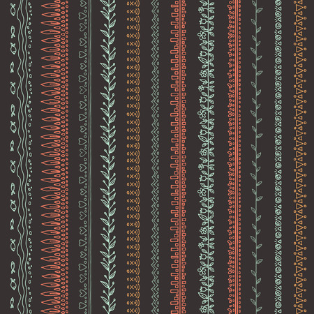 Abstract hand drawn seamless pattern. Design element for gift wrap or fabric.のイラスト素材