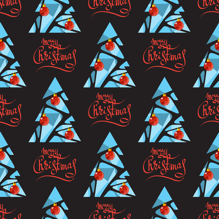 Seamless pattern with Christmas balls. New Year and Christmas illustration. Design element for fabric, wallpaper or gift wrap.のイラスト素材