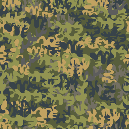 Trendy fashion camouflage seamless pattern. Classic clothing style masking camo repeat print. Design element for fabric or wallpaper.のイラスト素材